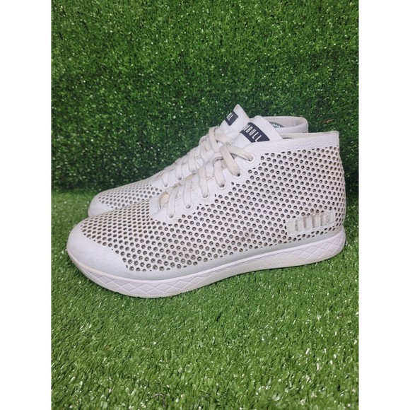 Nobull Dust Mid Top Lace Up White Leather Crossfit Sneakers Men Size 10.5 - Picture 5 of 14